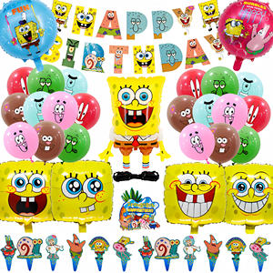 Venta al por mayor <span class=keywords><strong>de</strong></span> Bob Esponja <span class=keywords><strong>película</strong></span> <span class=keywords><strong>de</strong></span> dibujos animados personaje globo <span class=keywords><strong>de</strong></span> látex bandera pastel Topper Set para niños decoración <span class=keywords><strong>de</strong></span> fiesta <span class=keywords><strong>de</strong></span> cumpleaños - Product Image 5