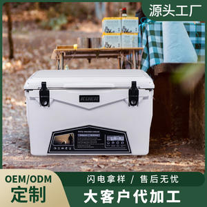 Glacière rotomoulée KUER-C 65L 74,5x47,5x46,5cm bleue pour camping, pêche, conservation des fruits de mer, isotherme et réfrigérée - Product Image 5