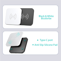 Chargeur sans fil 10W pour téléphones, support de charge sans fil pour iPhone, pour Samsung, chargeur sans fil avec câble USB 5V 2A