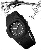 Nouvelle montre à quartz ronde pour couple, bracelet en silicone tendance, douze couleurs différentes, étanche et luminescente, vente en gros