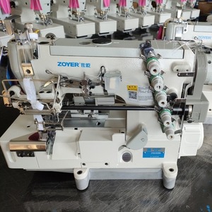 Máquina de coser de puntada cubierta Zoyer ZY500 05CBD de 3 agujas y 5 hilos con encaje y banda elástica para costura industrial - Product Image 2