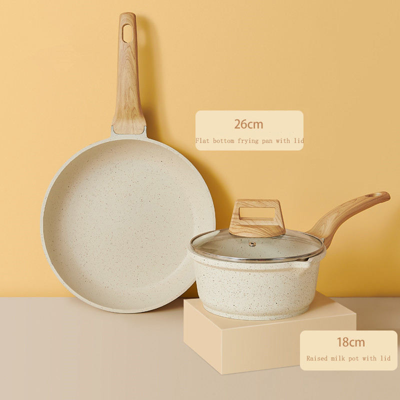Ensemble casserole à lait 18 cm + 26 poêles à frire