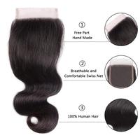 Cheveux vierges à dentelle transparente, lot de 10, 12, 14, 16 pouces, couleur naturelle, 4x4, 5x5, 6x6, 7x7, 4x4, vente en gros