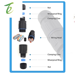 IP68 I forme connecteur de câble étanche <span class=keywords><strong>2</strong></span>/<span class=keywords><strong>3</strong></span>/4/5 broches série KVF/KVSF-15 bornes électriques adaptateur bornier à vis rapide - Product Image 4