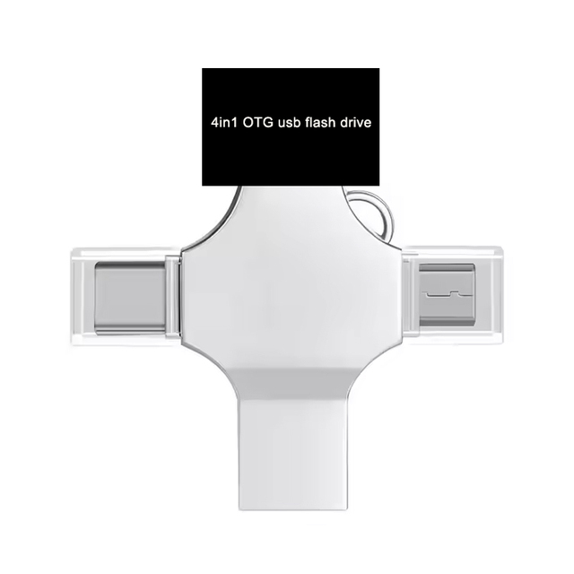 USB Storage Card Custom 4in1 Otg Flash Drive in Bulk 32gb 64gb Otg 128gb 256GB 3.0 Type c USB Flash Drive Otg USB Pendrive