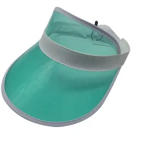 Nhà Máy Bán Buôn Nhẹ Hơn Màu Xanh Lá Cây Nhựa Visor Cap Khuyến Mại Nhựa Với Trong Suốt Visor