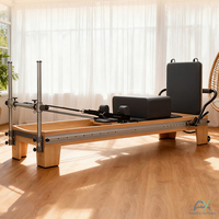 Reformadores de Pilates para Mujeres, Reformer de Pilates de Madera de Arce para Ejercicios Diarios de Moldeado Corporal en Casa