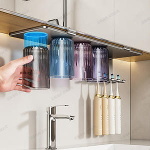 Support de brosse à dents magnétique rond, sans perçage, monté sur armoire de salle de bain, facile à nettoyer, conception durable pour une utilisation aux toilettes - Product Image 2