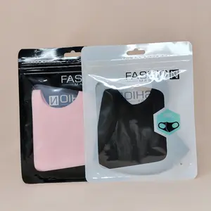 Custom three 3 Side Seal Aluminum Foil Bag Cosmetic Facial Mask Skin Care Zipper Bag Cream Packaging with Tear Notch zipper bag