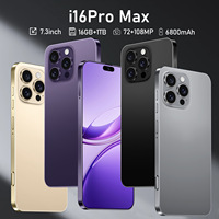 Éxito de Ventas I16 Pro Max: Teléfono Inteligente Android con 16 GB + 1 TB, Pantalla de Alta Definición de 7.3 Pulgadas, Soporte para Doble SIM
