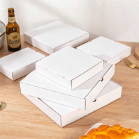 Boîte à pizza écologique avec logo et motif personnalisés, emballage alimentaire jetable en carton de qualité alimentaire pour emporter