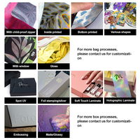 Sacs en Mylar personnalisés à impression numérique, refermables, mats, découpés sur mesure, 3,5g, 7,5g, 14g, 28g, pour aliments, avec logo