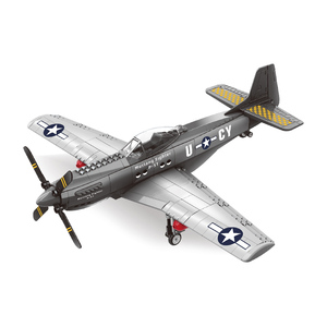 Offre Spéciale – <span class=keywords><strong>Avion</strong></span> de Chasse P-51 Mustang de l'Aviation Militaire Wange – Nouveau Modèle en Plastique – Jouet de Construction de Bataille Aérienne de la Seconde Guerre Mondiale - Product Image 1