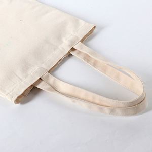 Custom <b>Mini</b> Gym Canvas Cotton Grocery Beach Tote Drawstring Bag Eco-Friendly Recyclable Heavy Rope Logo Plain Print Daily Gift - Product Image 4
