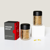Pack personnalisé 120cc 150cc supplément de soins de santé en forme de capsule givrée hermétique verre vitamine gommeux conteneur de pot avec bouchon mat