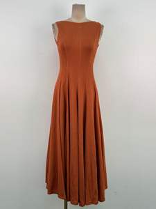 Abito senza maniche elegante con drappeggio e Design di nicchia vietnamita <span class=keywords><strong>gonna</strong></span> lunga a vita semplice - Product Image 6