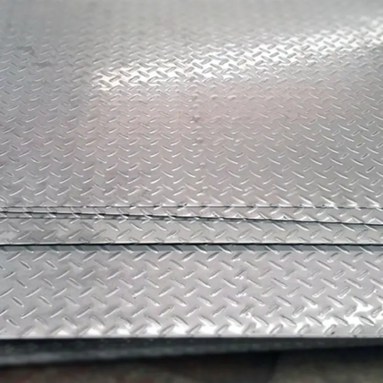 4x4 metal plate zinc coated checker sheet 2mm Hot Dip galvanized steel checkered plate diamond plate