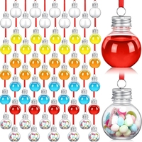 40ml 50ml 80ml 150ml Bouteilles de boisson de jus de fruits en plastique PET recyclable suspendues de Noël en forme de vide pour bricolage