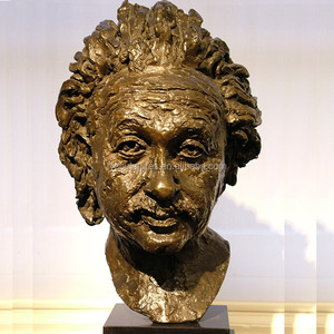 Busto Metálico Personalizado Hecho a Mano de la Famosa Figura de Cobre del Célebre <span class=keywords><strong>Albert</strong></span> Einstein, Retrato de Medio Cuerpo - Product Image 2