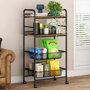 뜨거운 판매 맞춤형 주방 과일 및 야채 보관 랙 다기능 거실 욕실 보관 홀더 트롤리 - Product Image 4