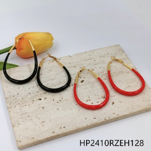 Orecchini a cerchio placcati in oro eleganti e alla moda con diamanti e perle a forma di fiore per Look quotidiano e abbigliamento da festa gioielli di moda - Product Image 1