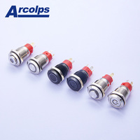 Interrupteur à bouton-poussoir momentané Arcolps 16mm avec protection IP67 et cote 2A 250V haute visibilité