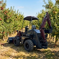 TOHO TH10-50 4x4 Mini Backhoe Loader 3 Ton 4 Wheel Drive Traktor-Loader-Backhoe Dengan Harga Bagus