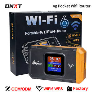 Routeur SIM DNXT 4G WiFi WiFi6 LTE, routeur SIM 4G, WPS, 3000 mAh, routeur WiFi portable, mode AP, Type-C, WiFi de poche, compatible avec tous les réseaux pour les voyages - Product Image 1