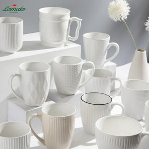 Tazas de Café de Porcelana Blanca con Logotipo Personalizado al por Mayor, Diseño Moderno con Relieve Esculpido, Ecológicas y Duraderas |   En stock - Product Image 6