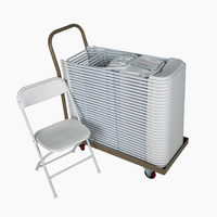 Chaise pliante moderne en résine blanche de haute qualité, portable, imperméable et écologique pour mariages, événements, fêtes de jardin, écoles et parcs