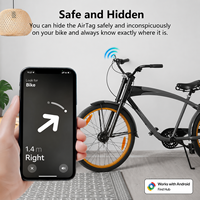 Pelacak Sepeda Android Tersembunyi di Stang untuk Perangkat Anti Hilang, Plastik Tahan Air IP67 untuk Anti Maling Sepeda