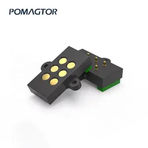 Pomagtor China Supplier 6 Pin Magnetic Connector Precision Pogo Pin Magnetic Connector