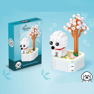 Blocchi da Costruzione in Plastica ABS a Forma di Cane in Vaso, Modellino Animale Assemblabile in Scala 1:1, Giocattolo da 40 Pezzi per Bambini e Bambine - Product Image 5