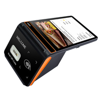 GMS Google 8 pulgadas Android 13 todo en uno restaurante POS Terminal tableta pequeña con 80 impresora NFC código QR pedido