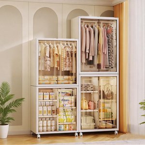 Foldable Portable Wardrobe Closet with Wheels