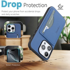 Nouvel Arrivage 2026 – Étui Portefeuille Premium <span class=keywords><strong>G2</strong></span> en TPU + PU pour Téléphone Portable Samsung S26 Ultra A57 <span class=keywords><strong>iPhone</strong></span> 15 17 Pro Max Google Pixel - Product Image 5