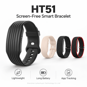 Bracelet intelligent léger HT51 sans écran, autonomie de 10 à 20 jours, bracelet en silicone tressé, suivi de bien-être pour usage quotidien - Product Image 6