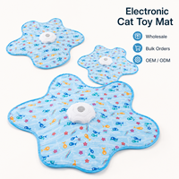 Tapis de jeu pliable pour chatons avec rouleau à plumes, type C, pliable, jouet pour chat OEM ODM, nouveautés