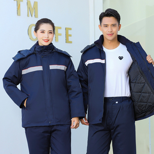 ชุดป้องกันแบบหนาสำหรับทำงานในฤดูหนาวแถบสะท้อนแสงทนทานต่อการสึกหรอเสื้อผ้าป้องกันแก๊สไฟฟ้าสถิต - Product Image 3