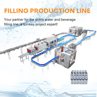 Ligne de production d'eau 36000-45000BPH Solution unique Machine de remplissage d'eau automatique avec bouchage