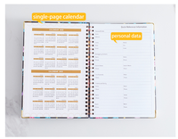 A5 Selfcare personnalisé simplifié pour faire la liste cahier hebdomadaire quotidien Journal planificateur à spirale sans date avec autocollants