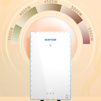 Chauffe-eau instantané multifonction 5 kW pour usage domestique, camping-car, hôtel, douche de voiture, électrique en plastique avec écran LED – Certifié CB