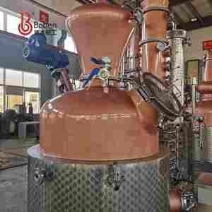 Destilador de Alcohol para Producción de Ginebra/<span class=keywords><strong>Vodka</strong></span>/Whisky/Licor al 95% con 4 Platos Boben Precio de Fábrica Dos Alambiques de 500 y 1000 Litros - Product Image 4