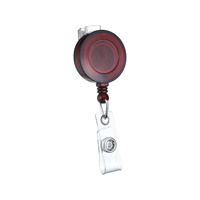 Porte-badge rétractable transparent Bestom avec clip à ressort non pivotant, cordon en nylon, accessoires pour porte-badge d'identification, coque en ABS, sangle en PVC