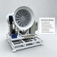 Canon à brouillard électrique à portée de pulvérisation de 100 m, machine de suppression de la poussière, canon à brouillard entièrement automatique 270 °   Construction et exploitation minière par rotation