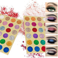 Palette de fards à paupières minéraux scintillants 24 couleurs pour le corps et le visage, résistante à l'eau, avec des tons pour peaux foncées, maquillage chatoyant