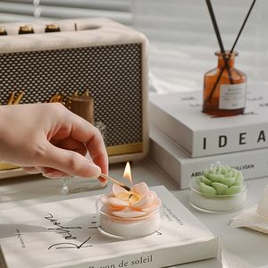 Bougie de cactus parfumée au désert amusante faite à la main avec cuillère plantes succulentes Art cire de soja pour la décoration de la maison pour le nouvel an - Product Image 2