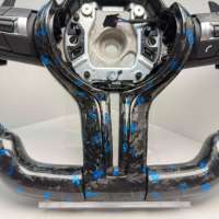 Volant sport en fibre de carbone bleu JIANSHAN à 4 branches pour F10/F15/F20/F22/F30/F32/F36/M4/F82/M3/F80/E87/E90/E92/E60