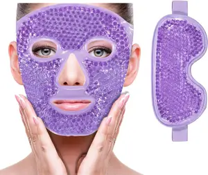 Refrigeração Ice Face Eye Mask Ice Pack Reduzir Sopro de rosto, círculos escuros, Gel Beads Hot Heat Cold Compress Pack, pressão