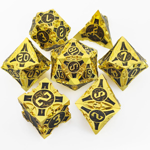 COC RPG DND TRPG Jeu de dés en métal D6 dés carrés multi-faces pour jeux de société Donjons et Dragons et Cthulhu - Product Image 6